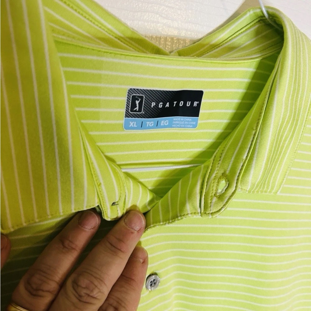 Men's PGA Tour Green Polo Size XL